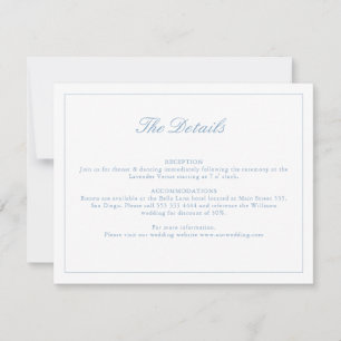 Dusty Blue Wildflower Monogram Details Card