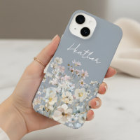 Dusty Blue Wildflower Personalized 