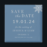 Dusty Blue Winter Wedding Save the Date Magnet<br><div class="desc">Announce your special day in style with our **Dusty Blue Silver Winter Wedding Save the Date Magnet**. Perfect for winter weddings, this elegant magnet features a serene dusty blue design that captures the magic of the season. Fully customisable, you can personalise it with your names, wedding date, venue address, and...</div>