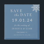 Dusty Blue Winter Wedding Save the Date Magnet<br><div class="desc">Announce your special day in style with our **Dusty Blue Silver Winter Wedding Save the Date Magnet**. Perfect for winter weddings, this elegant magnet features a serene dusty blue design that captures the magic of the season. Fully customisable, you can personalise it with your names, wedding date, venue address, and...</div>