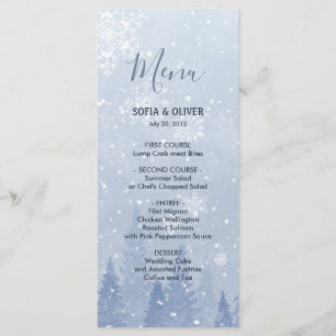 Dusty Blue Winter Wonderland Menu