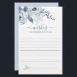 Dusty Blue Wishes for the Bride card<br><div class="desc">Dusty Blue wishes for the bride and groom card</div>