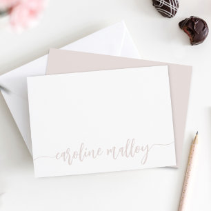 Dusty Blush   Modern Scripted Name Personalised Card