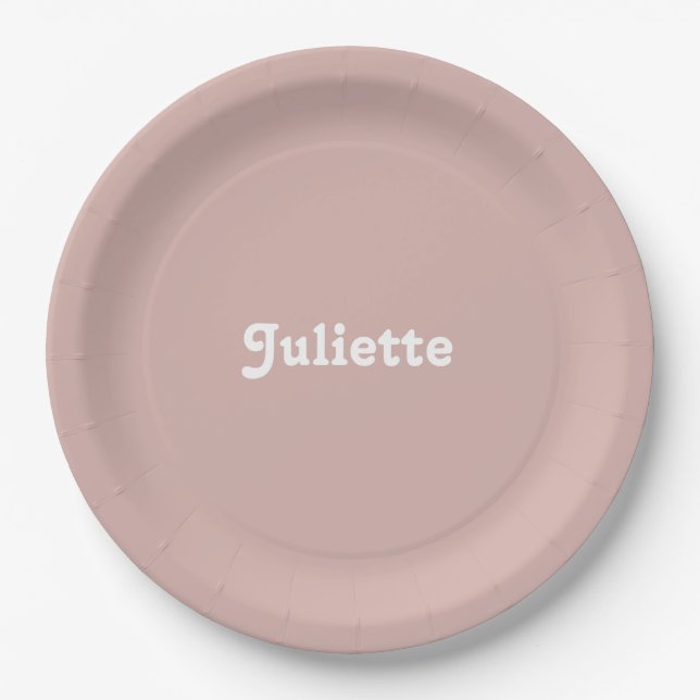 Dusty Blush Paper Plate (Front)
