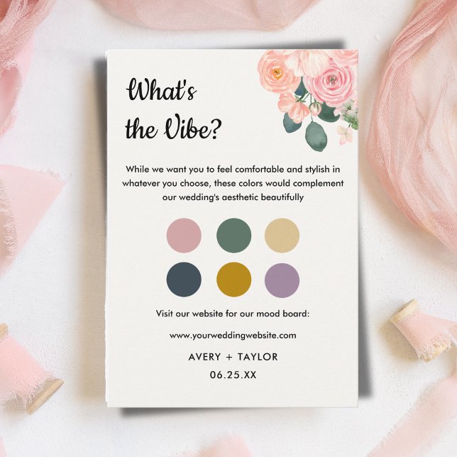 Dusty Blush Pink Wedding Guest Dress Code Card (Dusty Blush Pink Wedding Guest Dress Code Card)