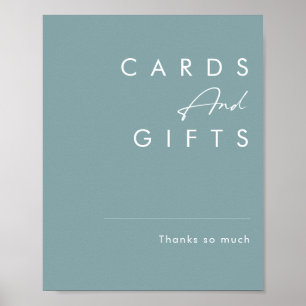 Dusty Boho   Blue Cards and Gifts Sign