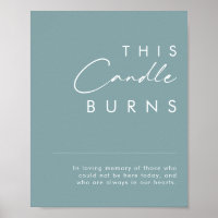 Dusty Boho | Blue This Candle Burns Sign