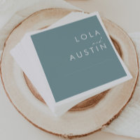 Dusty Boho | Blue Wedding Napkins