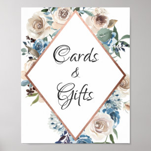 Dusty Boho Floral Cards and Gifts Sign