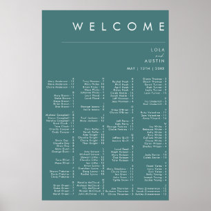 Dusty Boho   Green Alphabetical Seating Chart 
