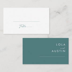 Dusty Boho Green Flat Wedding Place Card