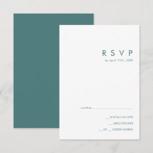 Dusty Boho Green RSVP Card