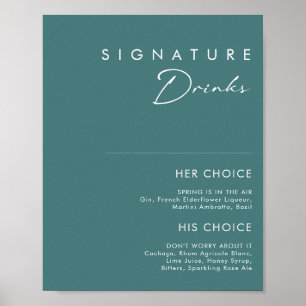 Dusty Boho   Green Signature Drinks Sign