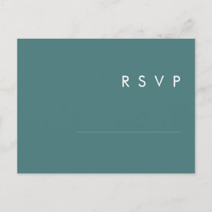 Dusty Boho   Green Song Request RSVP Postcard