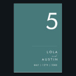 Dusty Boho | Green Table Number<br><div class="desc">This Dusty Boho | Green table number is perfect for your colourful rustic boho wedding. Its simple, unique modern design accompanied by a contemporary minimalist script and dusty blue colour palette gives this product a classic chic bohemian feel. Keep it as is, or choose to personalise it with artwork or...</div>
