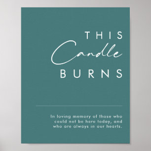 Dusty Boho Green This Candle Burns Sign