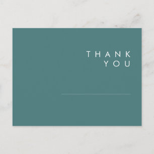 Dusty Boho   Green Wedding Thank You Postcard