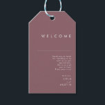 Dusty Boho | Purple and Rose Wedding Welcome Gift Tags<br><div class="desc">These Dusty Boho | Purple and Rose wedding welcome gift tags are perfect for your colourful rustic boho wedding. Its simple, unique modern design accompanied by a contemporary minimalist script, dusty rose, and purple colour palette gives this product a classic chic bohemian feel. Keep it as is, or choose to...</div>