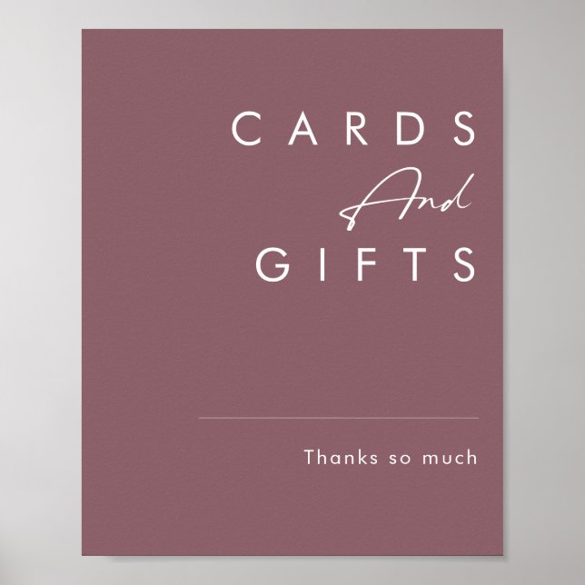 Dusty Boho | Purple Cards and Gifts Sign (Front)
