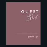 Dusty Boho | Purple Guest Book Sign<br><div class="desc">This Dusty Boho | Purple guest book sign is perfect for your colourful rustic boho wedding. Its simple, unique modern design accompanied by a contemporary minimalist script and mauve purple colour palette gives this product a classic chic bohemian feel. Keep it as is, or choose to personalise it with artwork...</div>