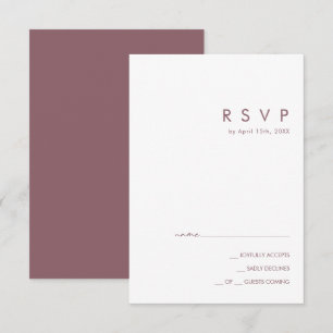 Dusty Boho Purple RSVP Card