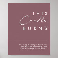 Dusty Boho | Purple This Candle Burns Sign
