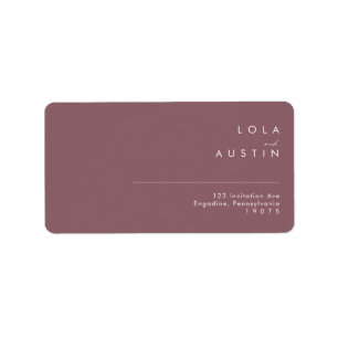 Dusty Boho Purple Wedding RSVP Address Labels