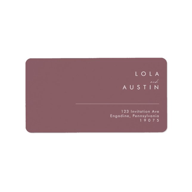 Dusty Boho | Purple Wedding RSVP Address Labels (Front)
