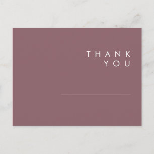 Dusty Boho   Purple Wedding Thank You Postcard