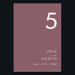 Dusty Boho | PurpleTable Number Table Number<br><div class="desc">This Dusty Boho | Purple table number is perfect for your colourful rustic boho wedding. Its simple, unique modern design accompanied by a contemporary minimalist script and mauve purple colour palette gives this product a classic chic bohemian feel. Keep it as is, or choose to personalise it with artwork or...</div>