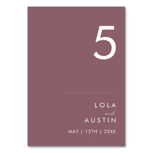 Dusty Boho   PurpleTable Number Table Number