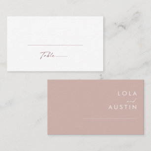 Dusty Boho   Rose and Purple Flat Wedding Place Card