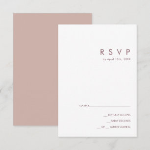 Dusty Boho   Rose and Purple RSVP Card
