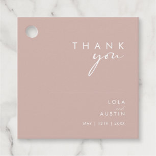 Dusty Boho   Rose and Purple Thank You Favour Tags
