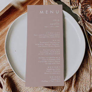 Dusty Boho   Rose and Purple Wedding Dinner Menu