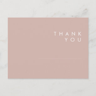Dusty Boho Rose and Purple Wedding Thank You Postcard