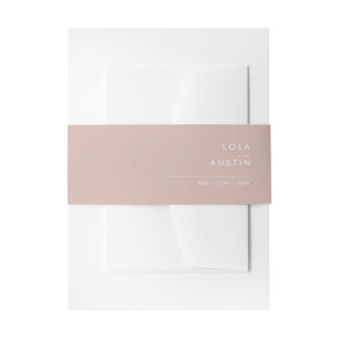 Dusty Boho Rose Invitation Belly Band