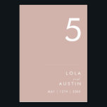 Dusty Boho | Rose Table Number<br><div class="desc">This Dusty Boho | Rose table number is perfect for your colourful rustic boho wedding. Its simple, unique modern design accompanied by a contemporary minimalist script and dusty rose colour palette gives this product a classic chic bohemian feel. Keep it as is, or choose to personalise it with artwork or...</div>