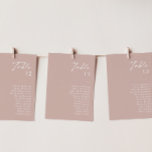 Dusty Boho | Rose Table Number Chart<br><div class="desc">This Dusty Boho | Rose table number chart is perfect for your colourful rustic boho wedding. Its simple, unique modern design accompanied by a contemporary minimalist script and dusty rose colour palette gives this product a classic chic bohemian feel. Keep it as is, or choose to personalise it with artwork...</div>