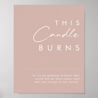 Dusty Boho | Rose This Candle Burns Sign