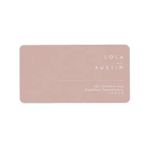 Dusty Boho   Rose Wedding RSVP Address Labels