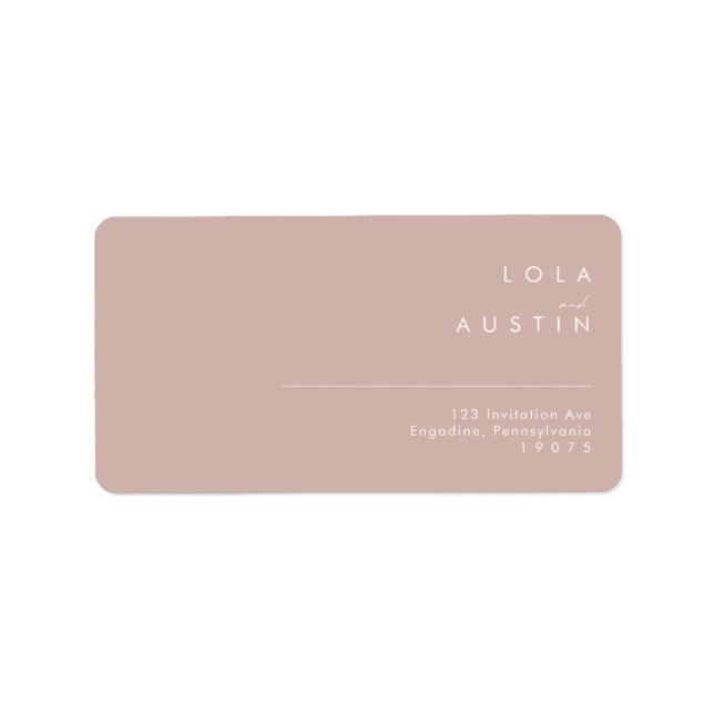 Dusty Boho | Rose Wedding RSVP Address Labels (Front)