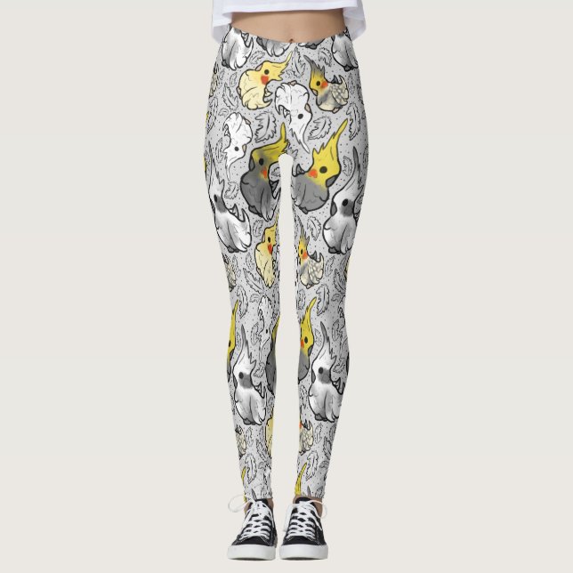 Dusty Cockatiels Leggings (Front)