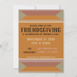 Dusty Colours Friendsgiving Thanksgiving Invitatio Invitation