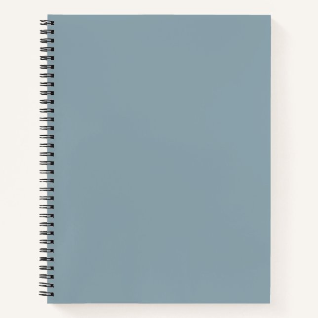Dusty Cornflower Blue Solid Colour Notebook (Front)