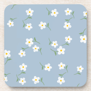 Dusty Daisy Floral Coaster Elegant Botanical