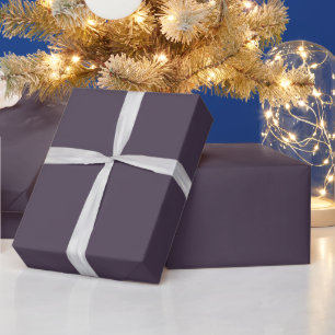 Dusty Dark Purple Sweet Grape Plain Solid Colour Wrapping Paper