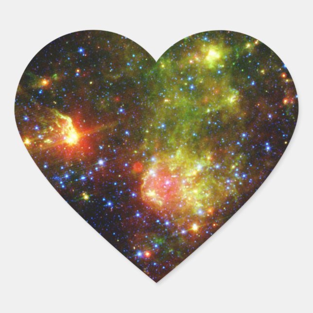 Dusty death of massive star NASA Heart Sticker (Front)