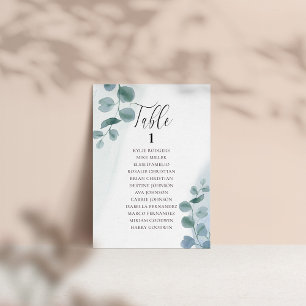Dusty Eucalyptus Any Table Number Seating Chart