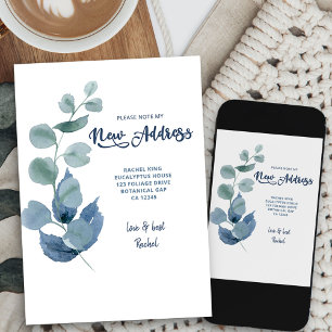 Dusty Eucalyptus Blue Green Foliage Moving Announcement